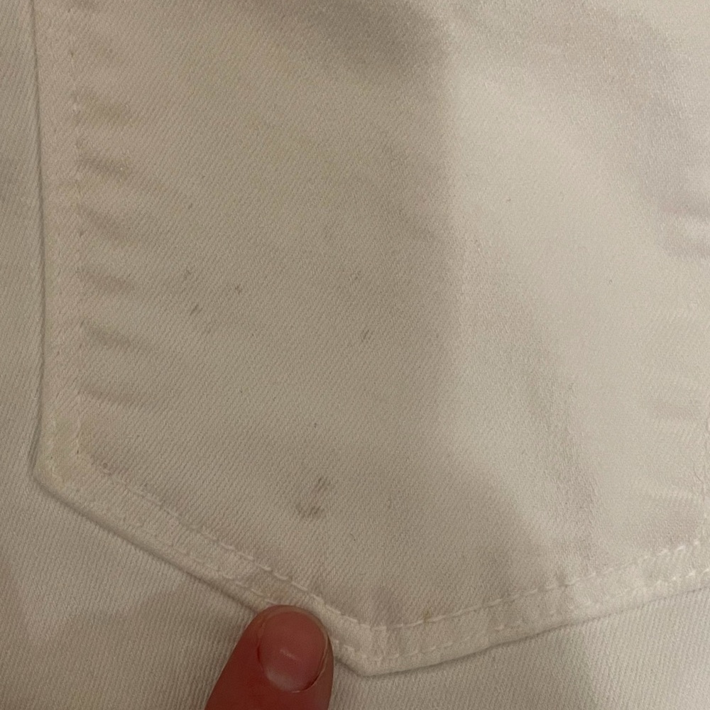 FRAME WHITE DENIM JEANS WOMEN WHITE DISTRESSED HEMMED 25 SHREDDED HOLES - Picture 14 of 14